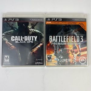 PlayStation 3 Game Lot: Call of Duty: Black Ops & Battlefield 3 Premium ED CIB